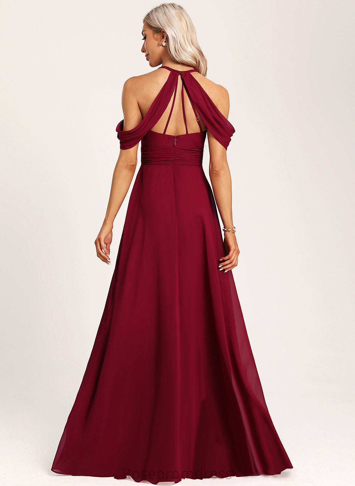 Silhouette Halter Length Fabric Floor-Length A-Line Straps&Sleeves Neckline Lola Floor Length Off The Shoulder Sheath/Column Bridesmaid Dresses