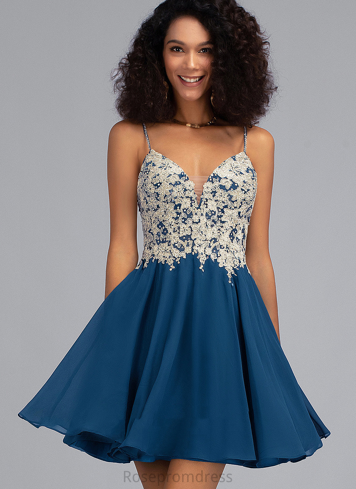 With Chiffon Short/Mini Lace Beading Dress Homecoming Dresses V-neck Homecoming Frida A-Line