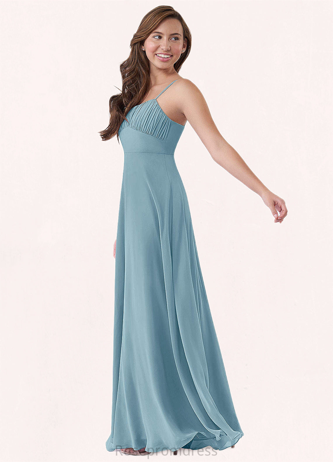 Julia A-Line Sweetheart Neckline Chiffon Floor-Length Junior Bridesmaid Dress SRSP0019985