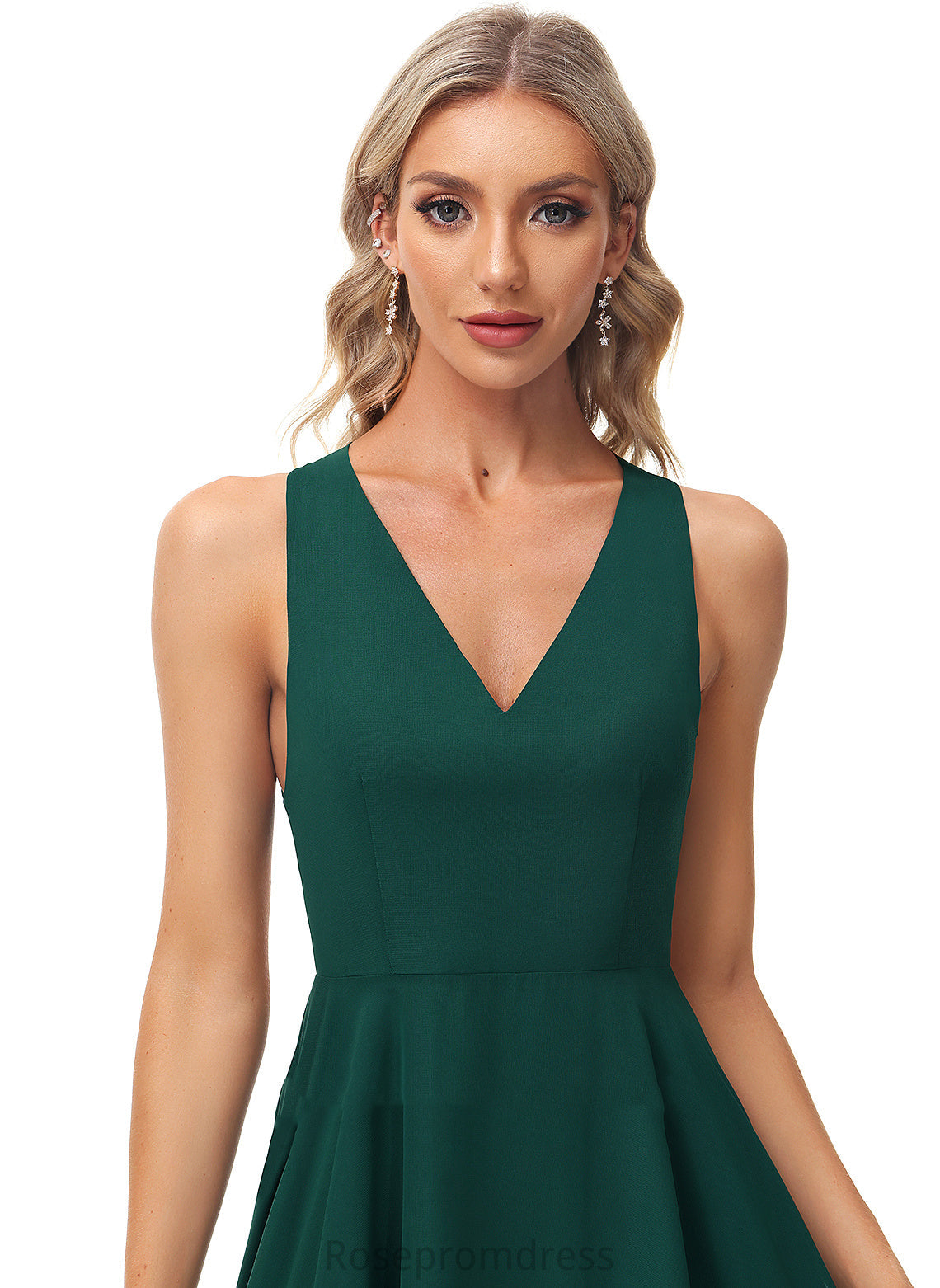 Amirah Chiffon Dress Cocktail Cocktail Dresses A-Line Knee-Length V-neck