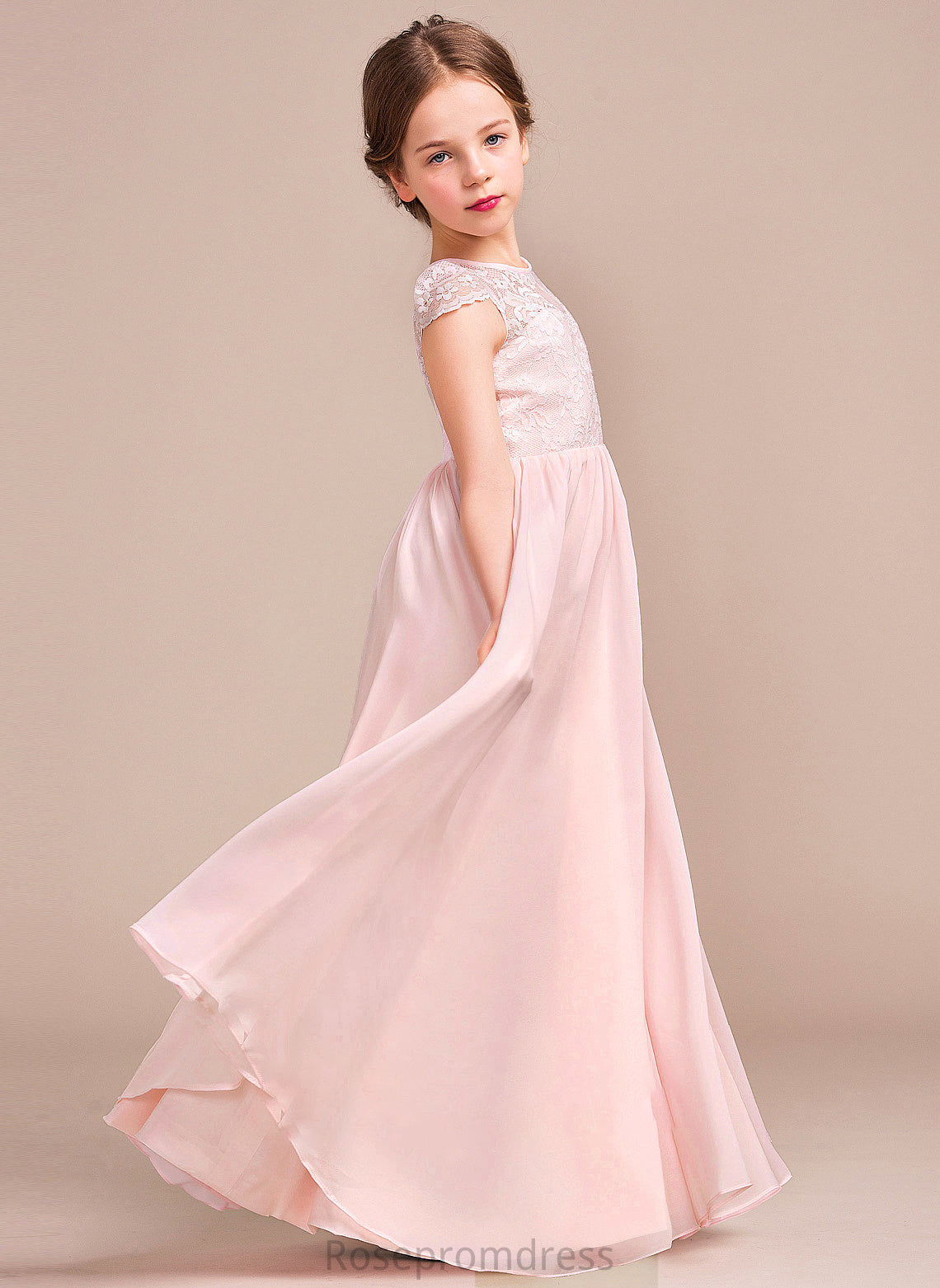 A-LineScoopNeckFloor-LengthChiffonLaceJuniorBridesmaidDress#81155 Sanai Junior Bridesmaid Dresses