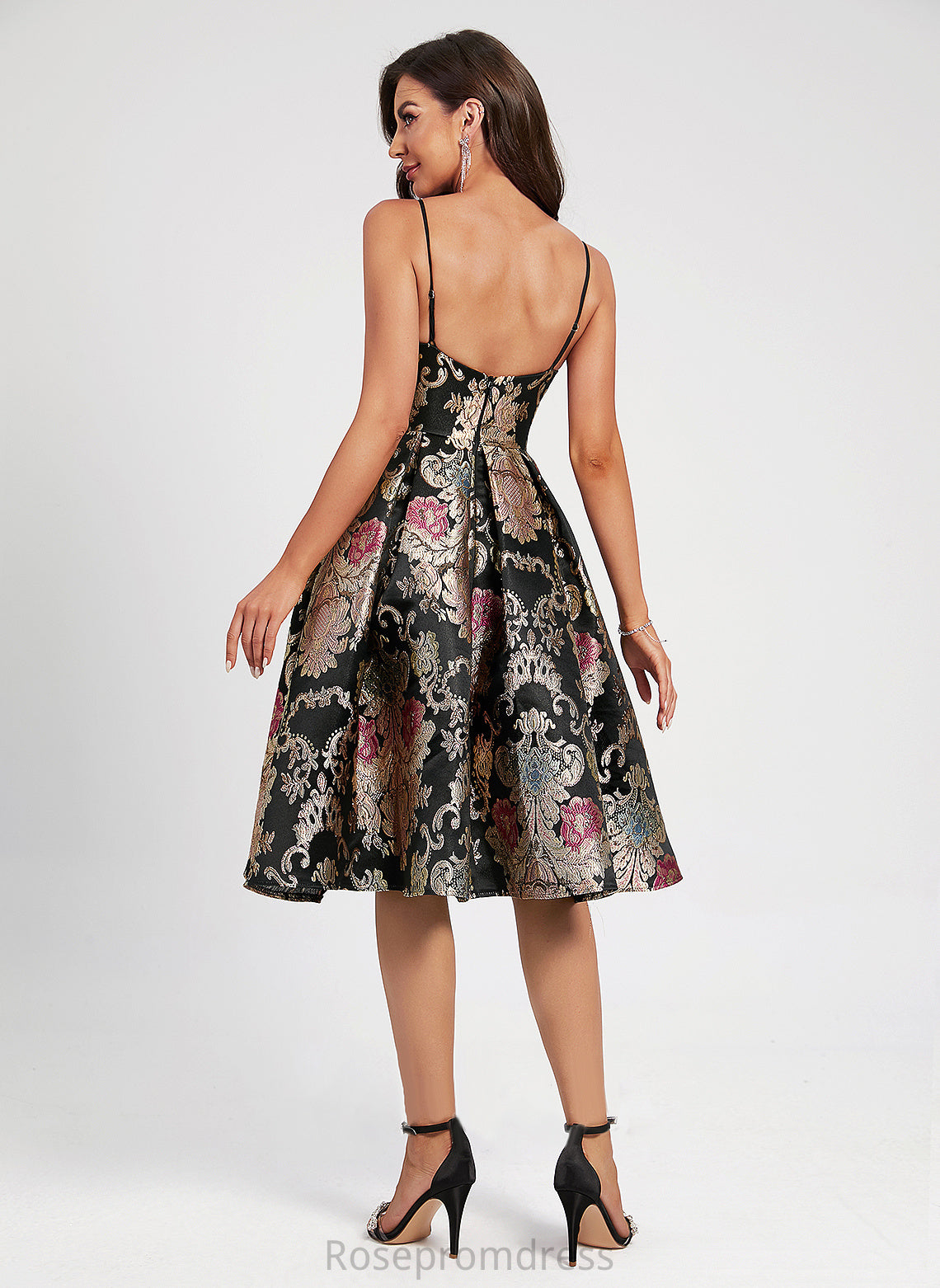 Homecoming Dresses Lucy A-Line With Lace Flower(s) V-neck Dress Knee-Length Homecoming