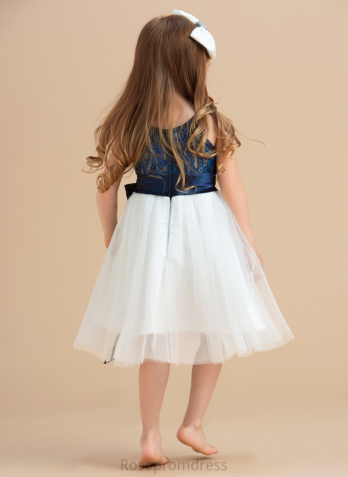 Flower A-Line Sleeveless Knee-length Scoop Girl Flower Girl Dresses Neck - Dress Tulle/Lace Jakayla