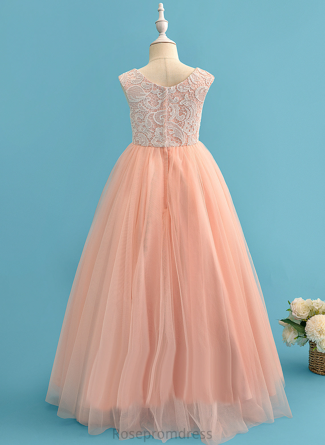 Scoop Neck Girl Sleeveless With Kayla Flower Ball-Gown/Princess - Dress Flower Girl Dresses Tulle/Lace Beading/Flower(s) Floor-length