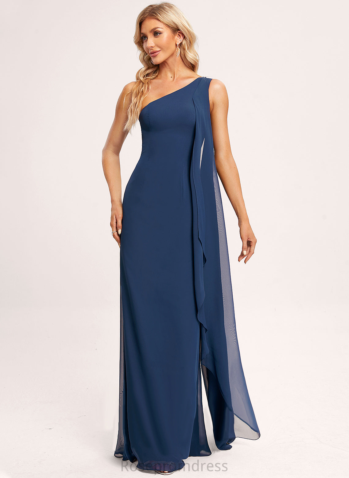 Straps&Sleeves Length Neckline Floor-Length Silhouette OneShoulder Fabric A-line Nydia Bridesmaid Dresses