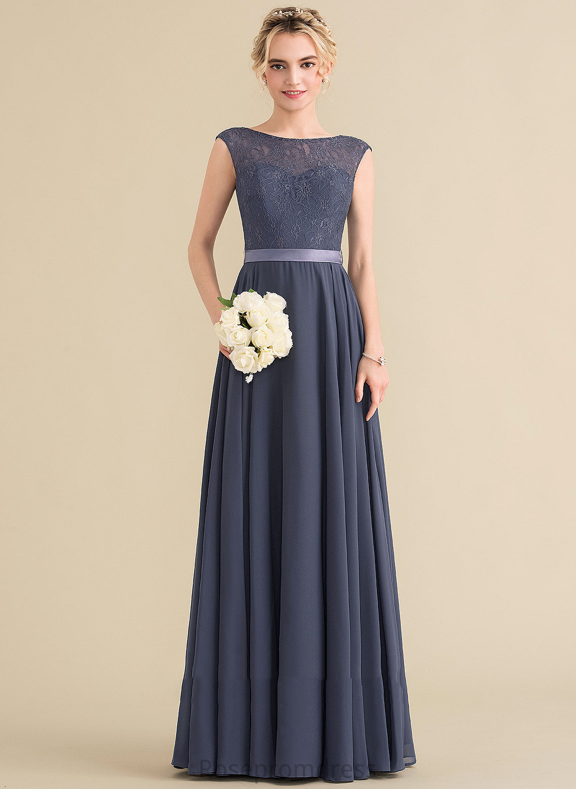 Fabric Floor-Length Length A-Line Neckline Bow(s) ScoopNeck Embellishment Silhouette Lauren Floor Length Natural Waist Bridesmaid Dresses