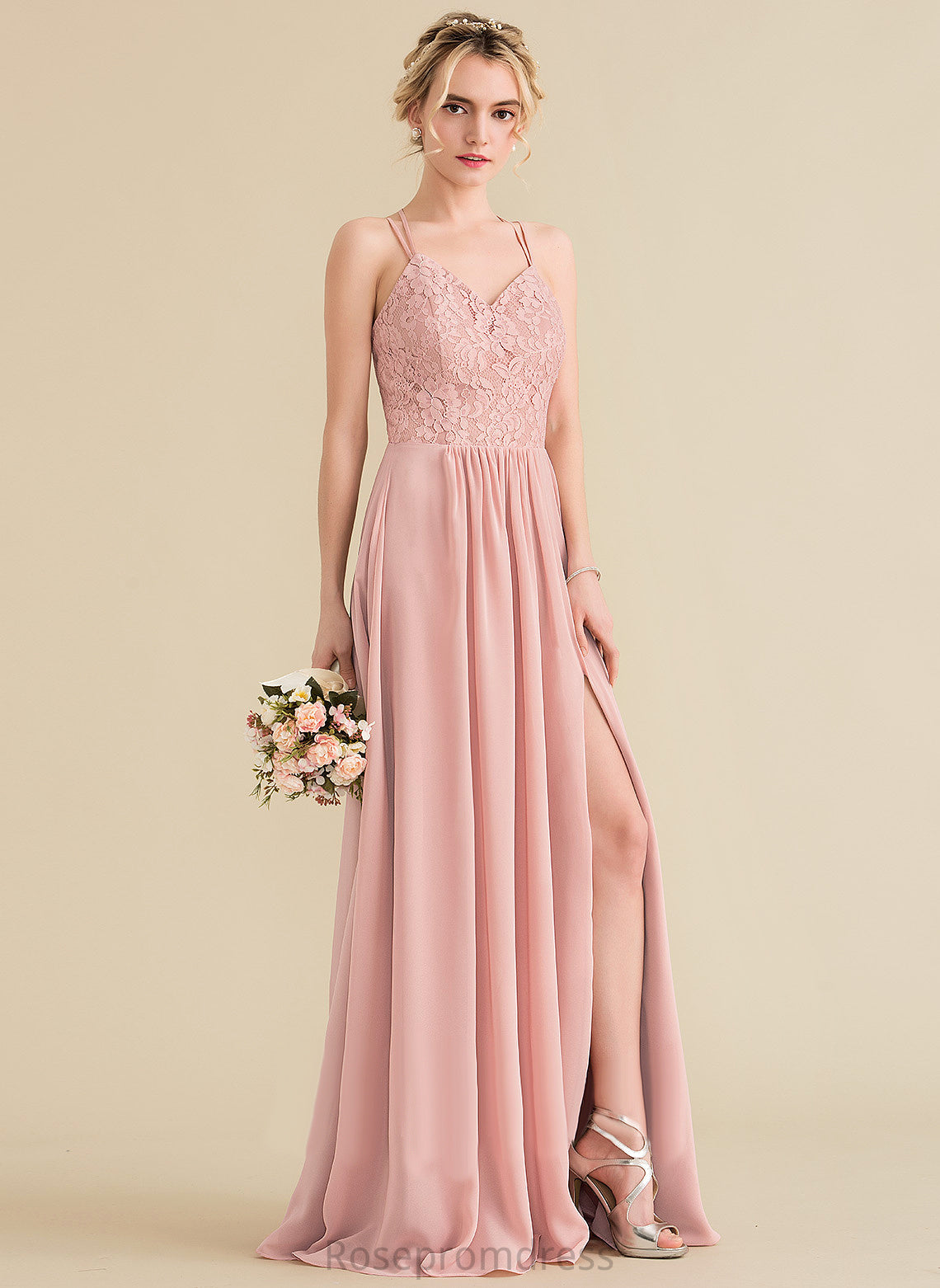 Prom Dresses Sweetheart A-Line Maren Lace Chiffon Floor-Length