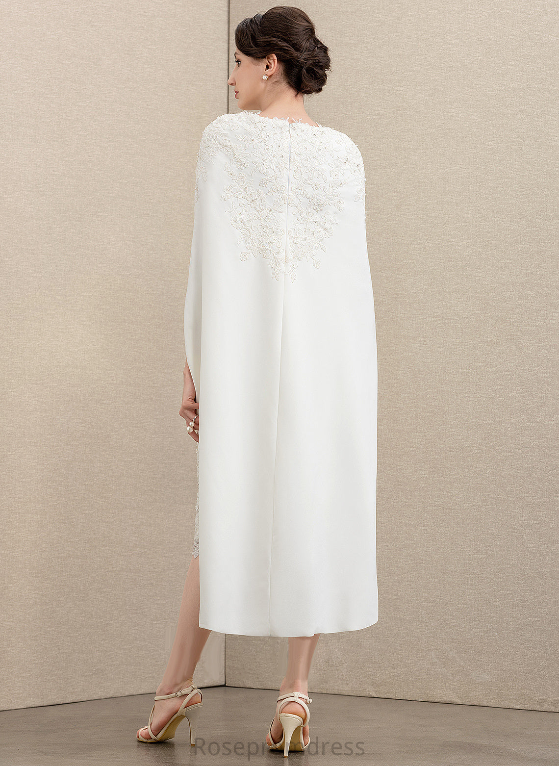 Emma Sheath/Column Sweetheart Stretch of the Beading With Mother of the Bride Dresses Knee-Length Mother Bride Crepe Lace Dress