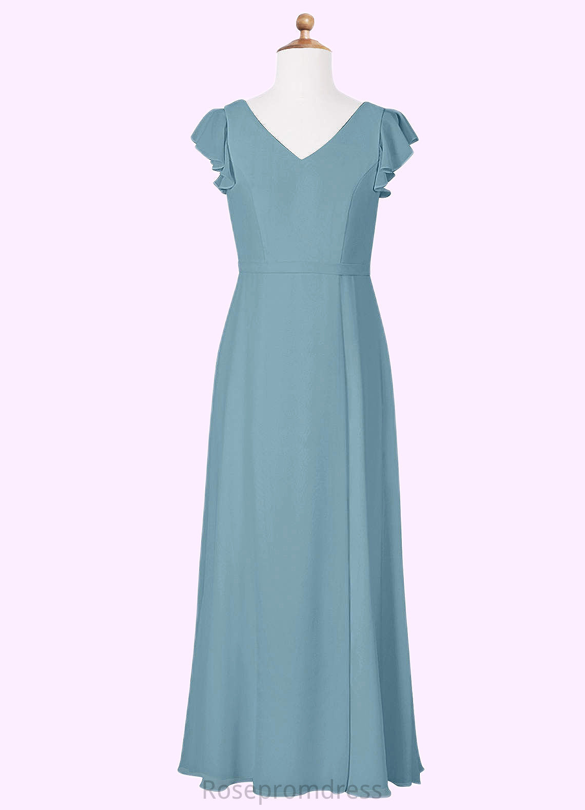 Aryana A-Line Pleated Chiffon Floor-Length Junior Bridesmaid Dress SRSP0019987