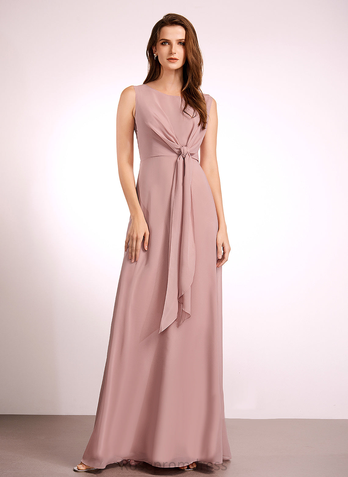 Floor-Length Silhouette Length Fabric Embellishment Straps A-Line Bow(s) Aylin Bridesmaid Dresses