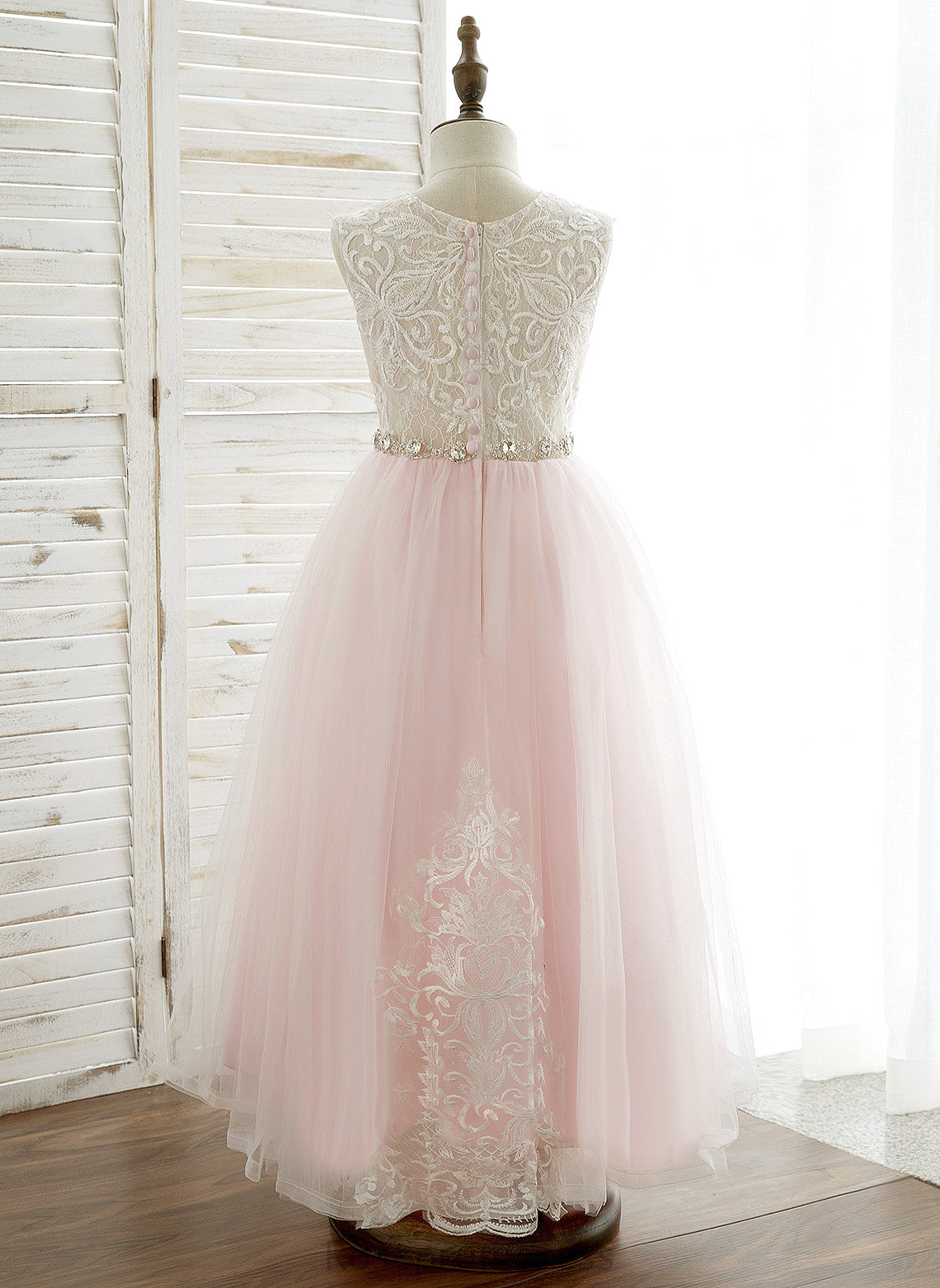 Scoop Yamilet Ankle-length Dress Neck A-Line/Princess - Sleeveless With Flower Girl Dresses Girl Flower Rhinestone Tulle/Lace