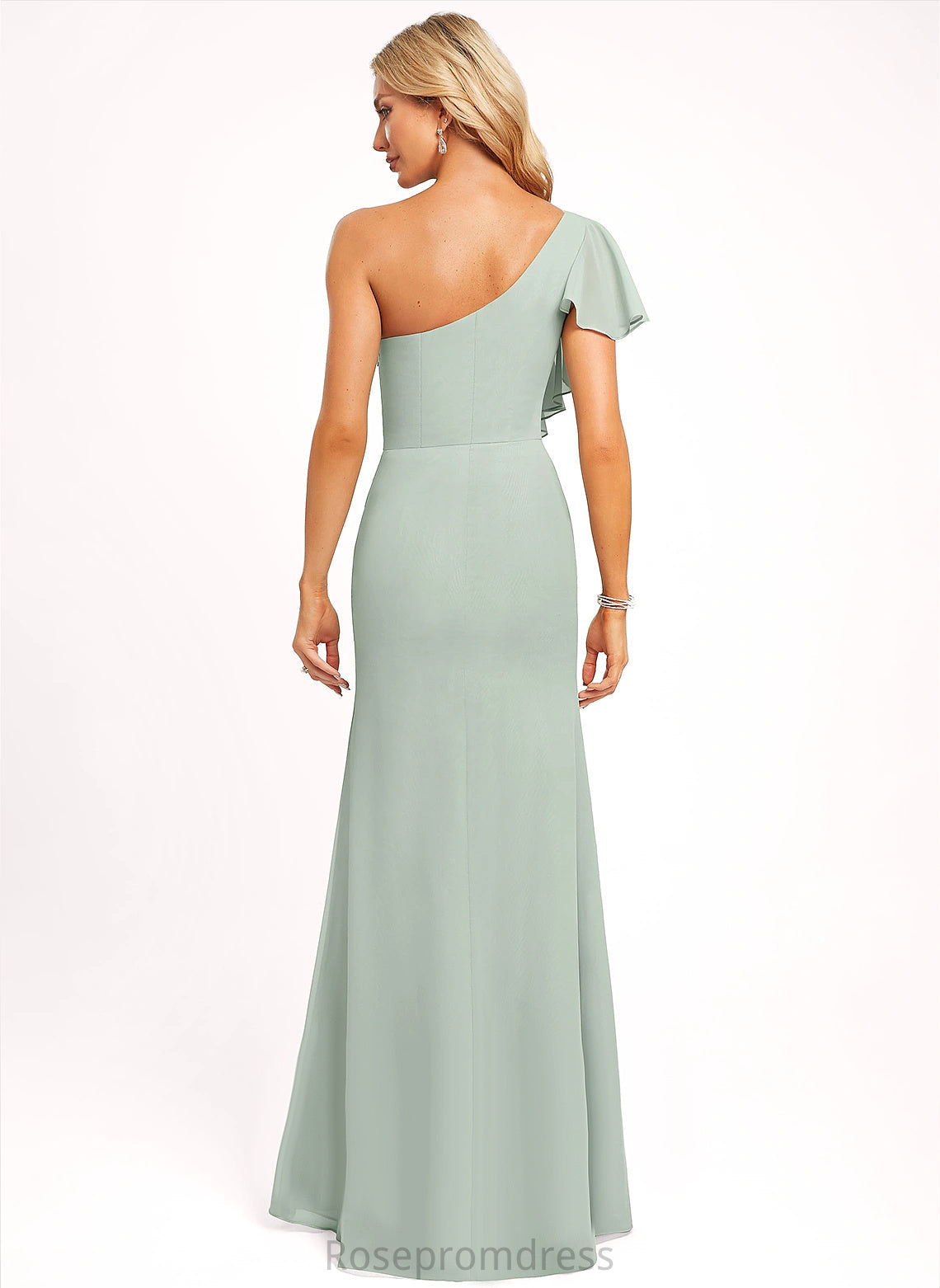 Neckline OneShoulder Fabric Trumpet/Mermaid Length Silhouette Straps&Sleeves Floor-Length Sandra Empire Waist A-Line/Princess V-Neck Bridesmaid Dresses