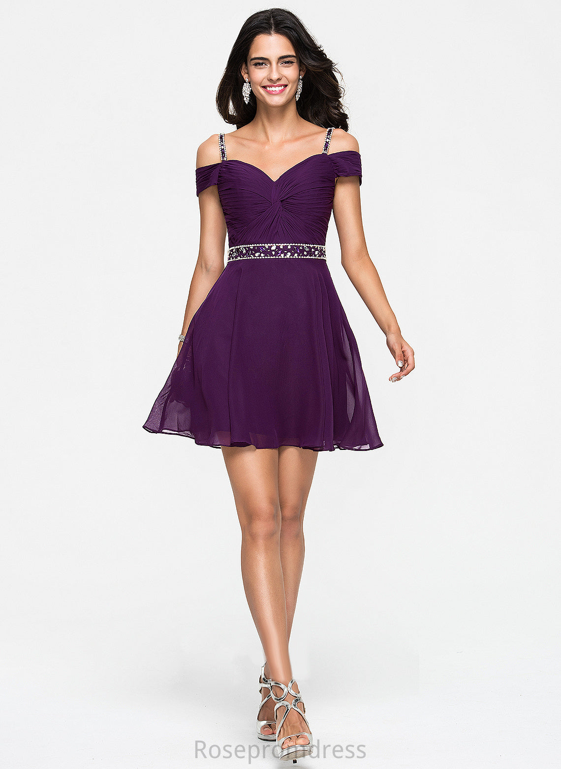 Homecoming Dresses Dress Sequins Beading With Chiffon Sweetheart Homecoming Short/Mini Avery A-Line