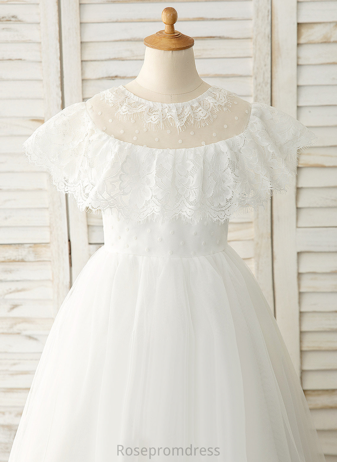 Neck Dress Tulle/Lace Scoop A-Line Sleeveless Flower Floor-length Flower Girl Dresses Brianna Girl