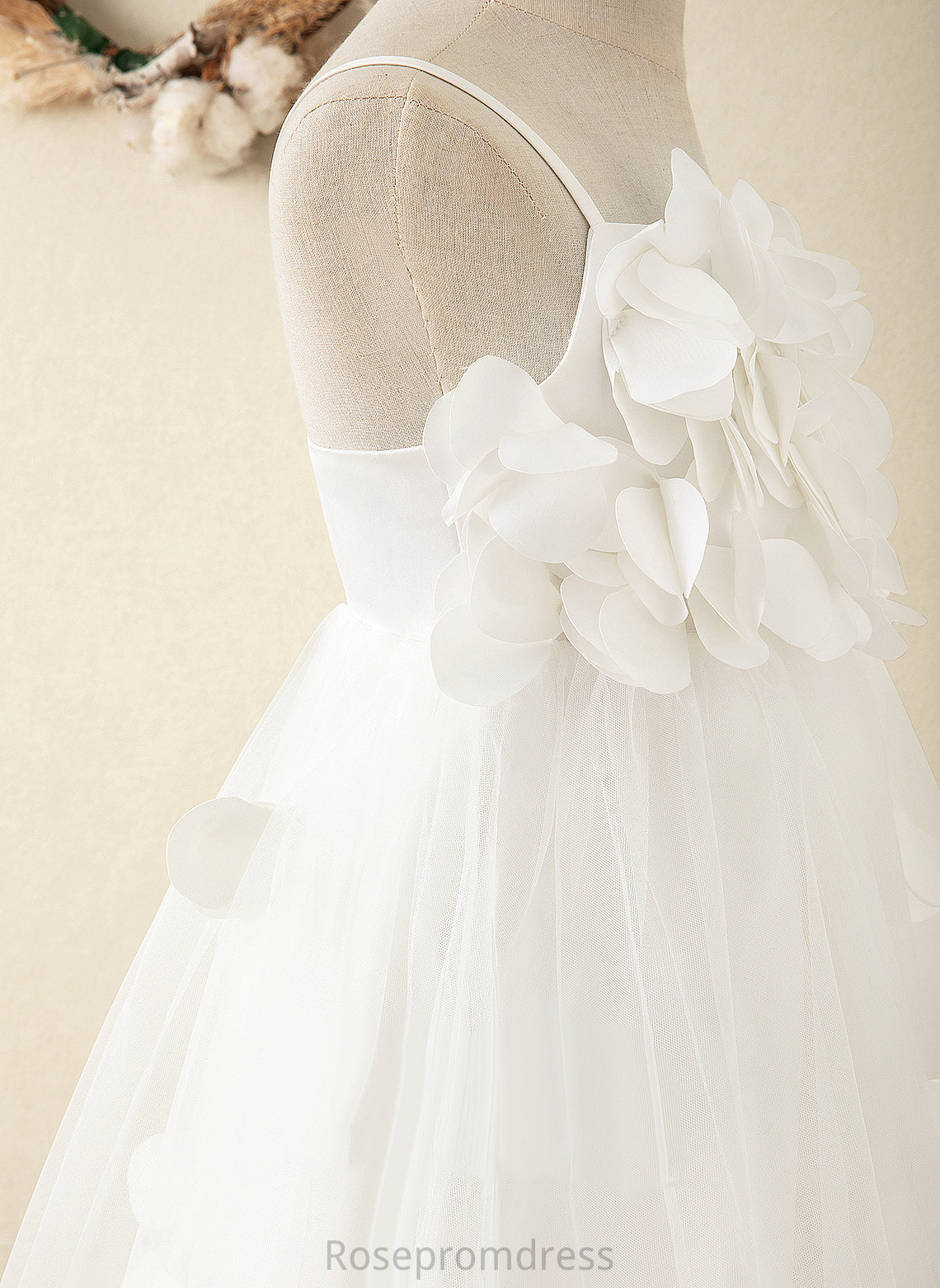 Satin Straps Sleeveless Kamila A-Line Knee-length Flower Girl Dresses Flower Girl Dress -