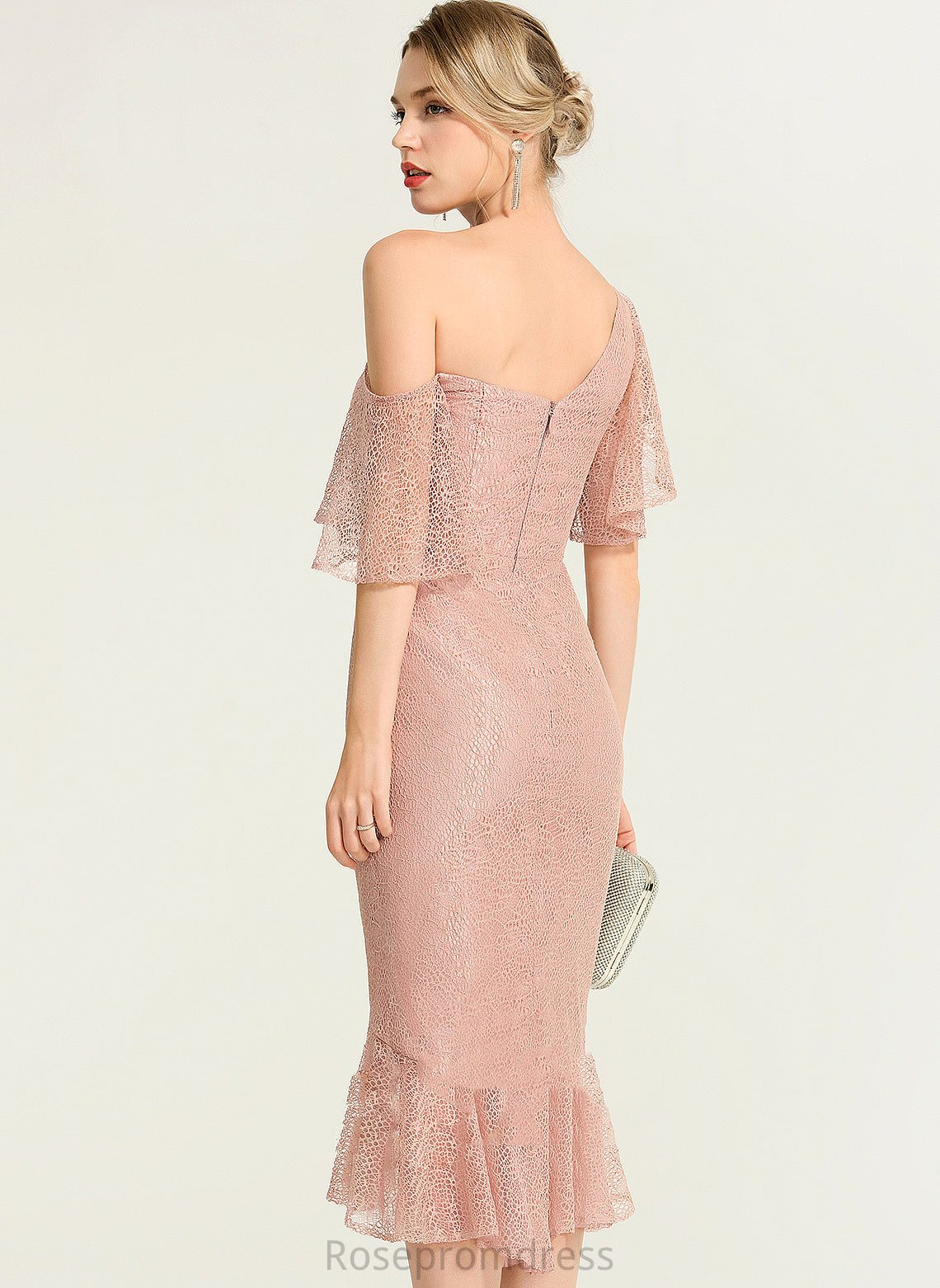 Dress Trumpet/Mermaid Miranda Cocktail Dresses Asymmetrical Cocktail One-Shoulder Lace