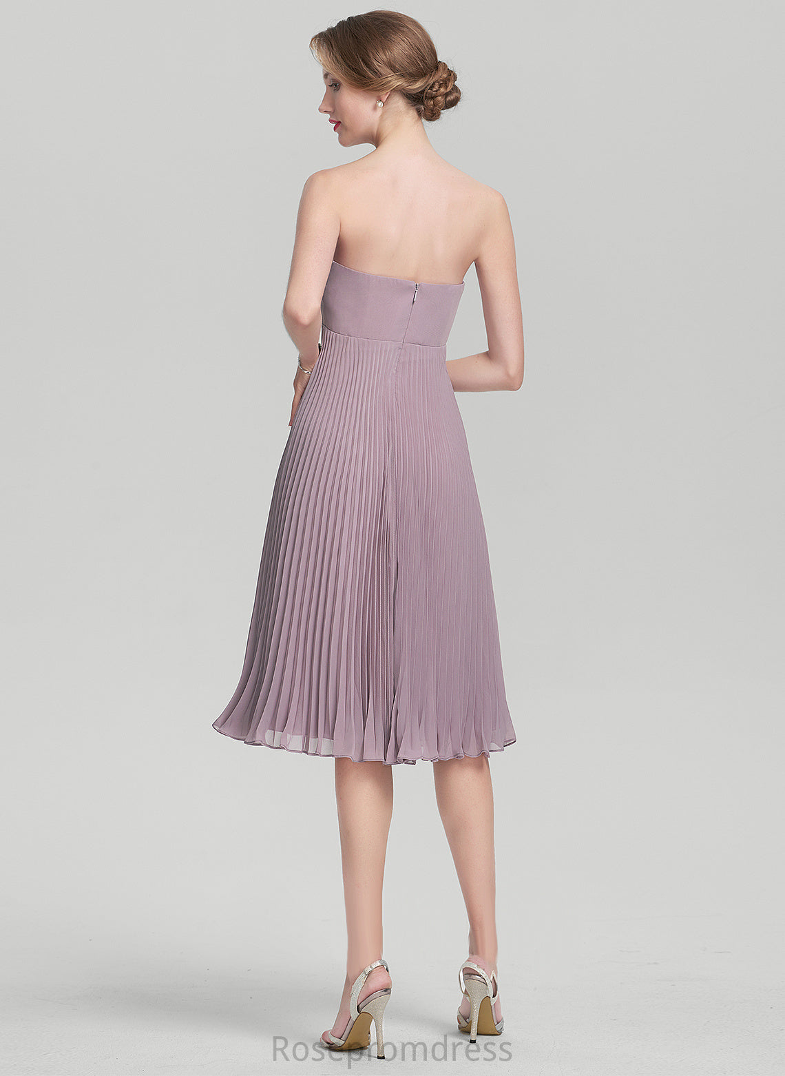 Cocktail Cocktail Dresses Myah Sweetheart Pleated With A-Line Dress Knee-Length Chiffon