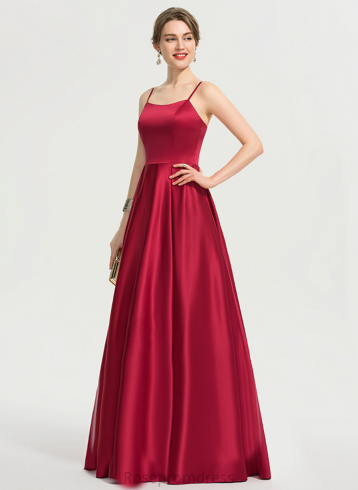 Satin Prom Dresses A-Line Floor-Length Vera Square