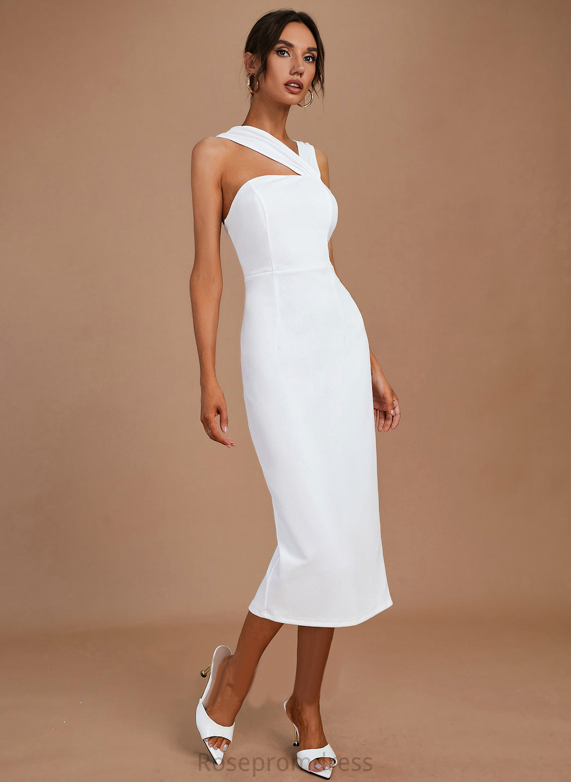 Cotton Aryana Dress Cocktail Cocktail Dresses Knee-Length V-neck Blends