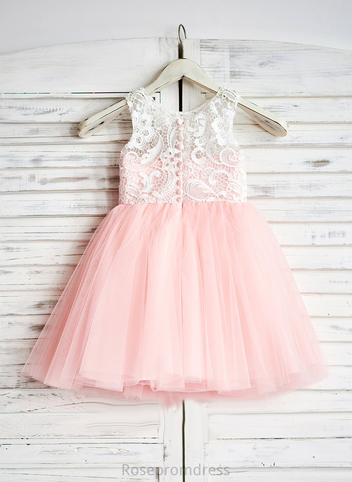 Knee-length - A-Line Flower Flower Girl Dresses Neck Scoop Tulle Lace Dress Girl With Anika Sleeveless