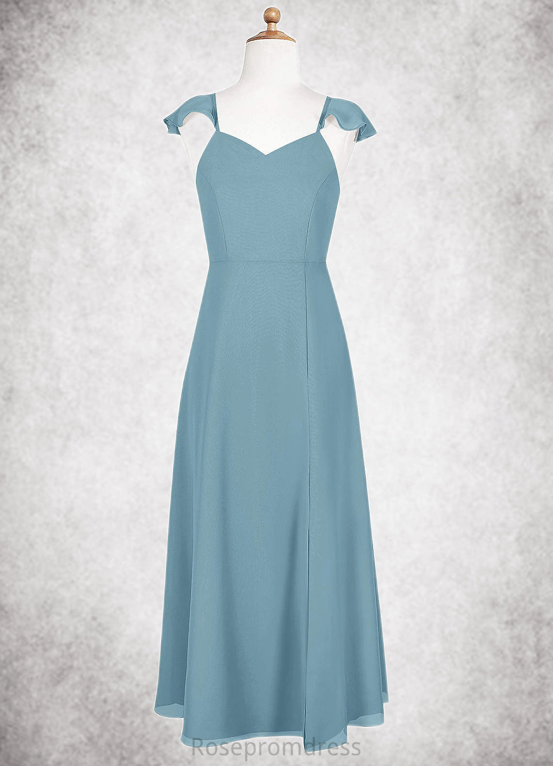 Geraldine A-Line Chiffon Floor-Length Junior Bridesmaid Dress SRSP0019995