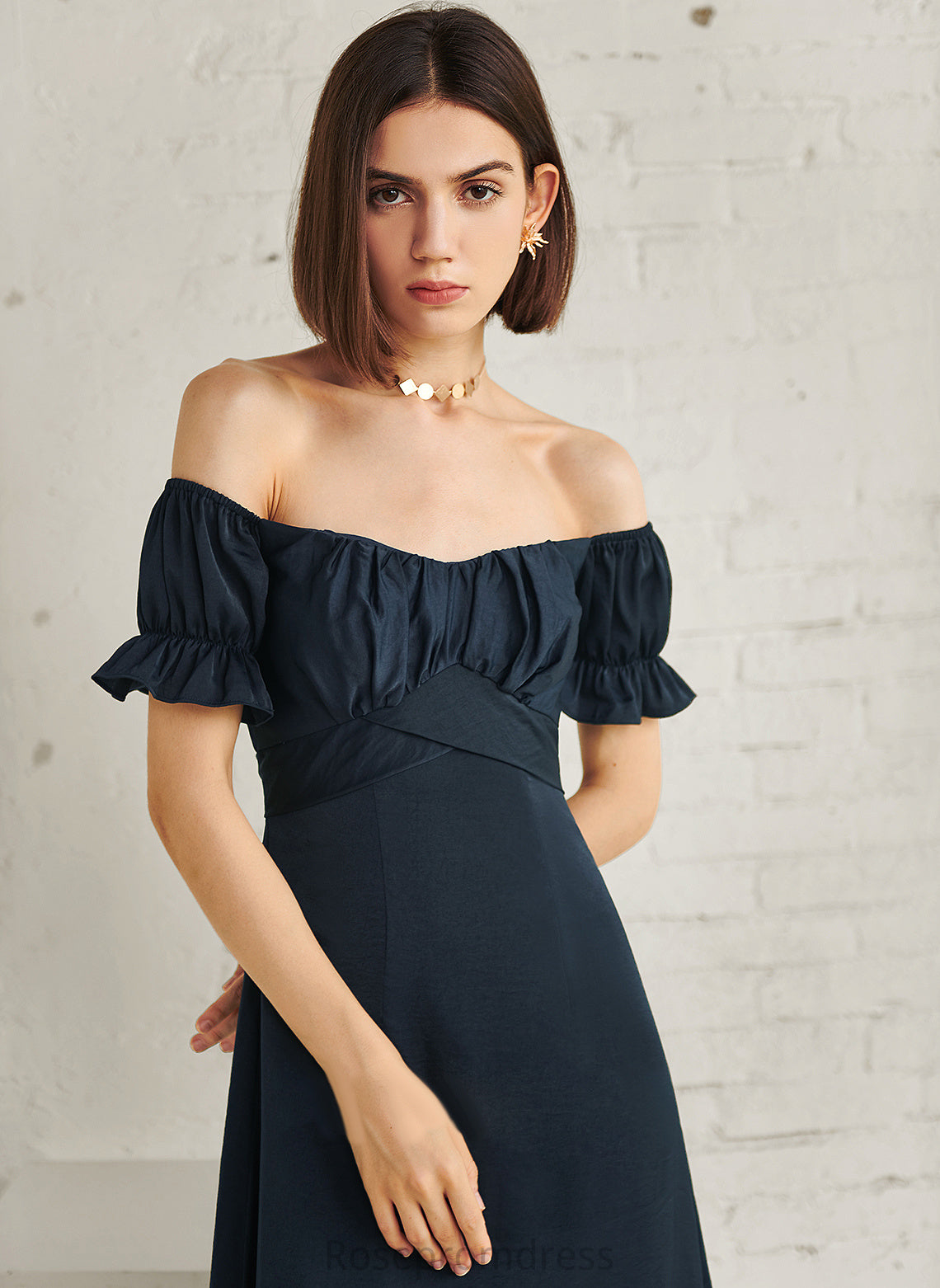 Cotton Midi Club Dresses Sleeveless Off the Vacation A-line Shoulder Blends Lia Dresses