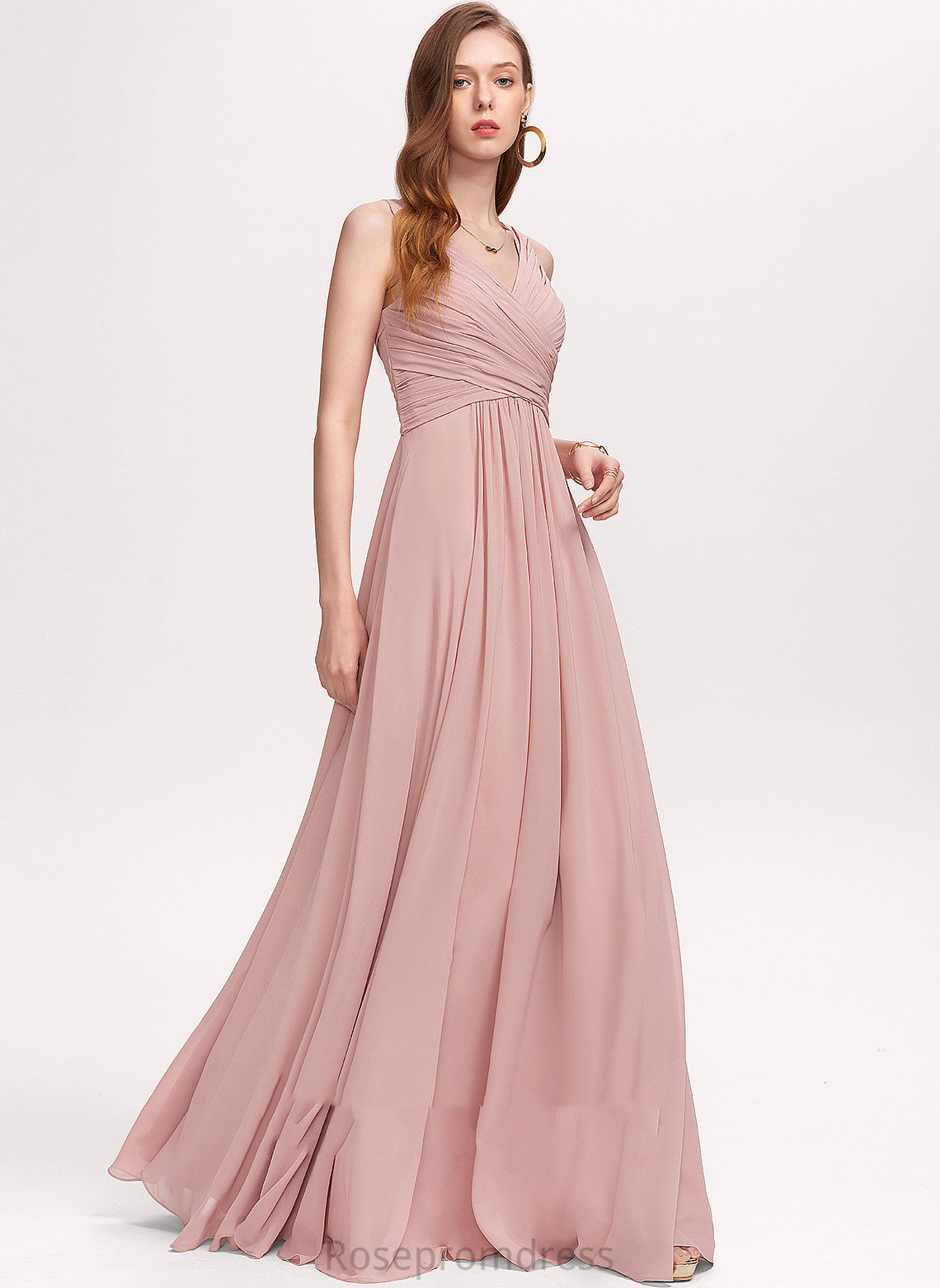 Dresses Chiffon Formal Dresses A-line V-Neck Ashleigh