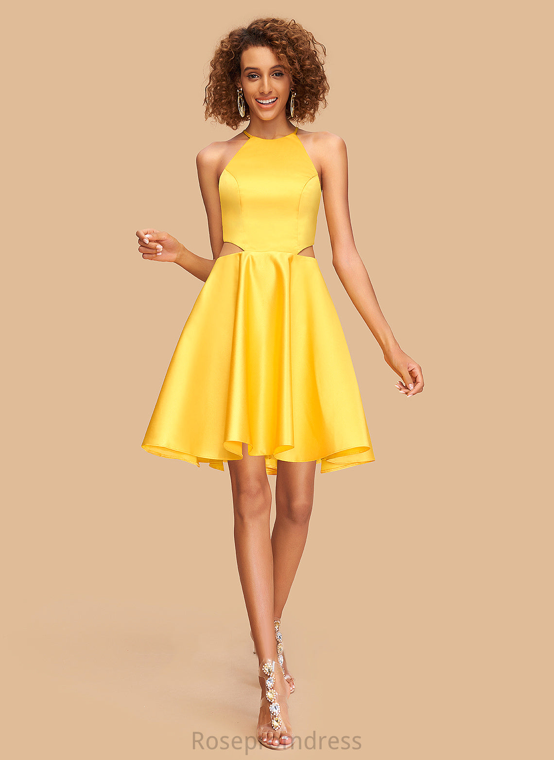 Homecoming Homecoming Dresses Satin Dress Neck Scoop A-Line Renata Short/Mini