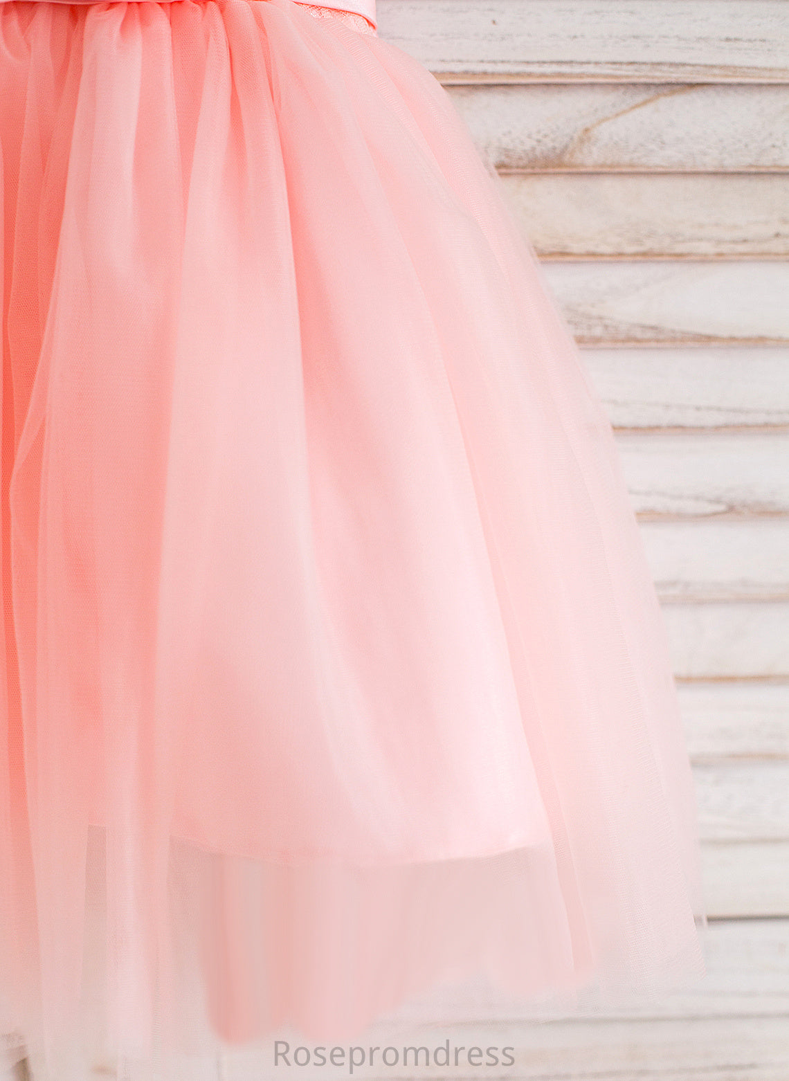 Girl Thalia Bow(s) Scoop Ball-Gown/Princess Flower Neck Dress Flower Girl Dresses With Knee-length Sleeveless Tulle/Lace