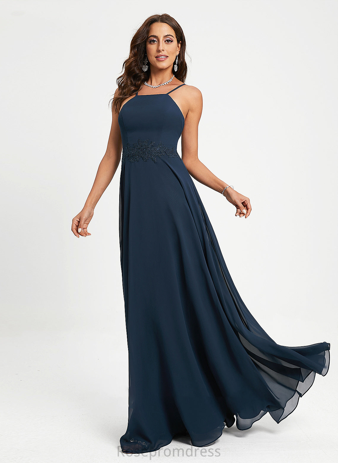 Lace Prom Dresses Floor-Length Chiffon Halter Averi With A-Line