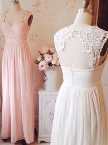 Elegant Square Sleeveless Long Pink Homecoming Dress with Lace Open Back Ruched RS465