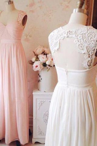 Elegant Square Sleeveless Long Pink Homecoming Dress with Lace Open Back Ruched RS465