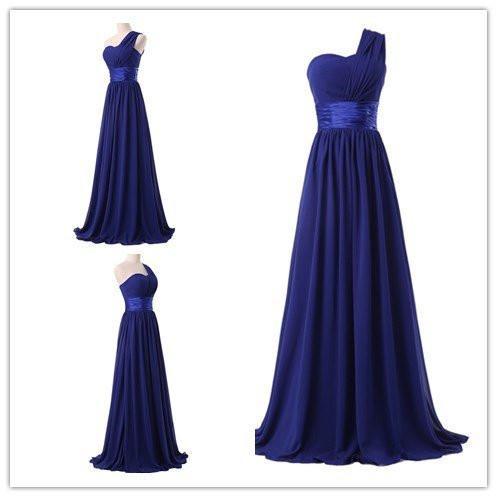 Chiffon One Shoulder Bridesmaids Dresses RS540