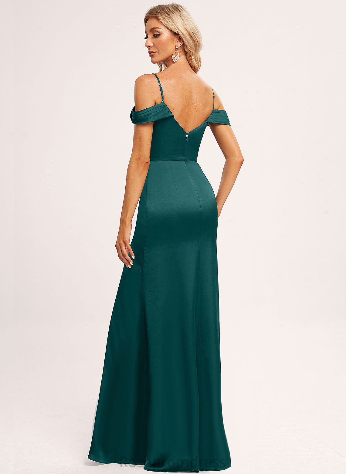 BackStyle FullyLined Straps&Sleeves Floor-Length SpaghettiStraps Sleeveless Silhouette BackZip Length Trumpet/Mermaid Aliza Natural Waist Bridesmaid Dresses