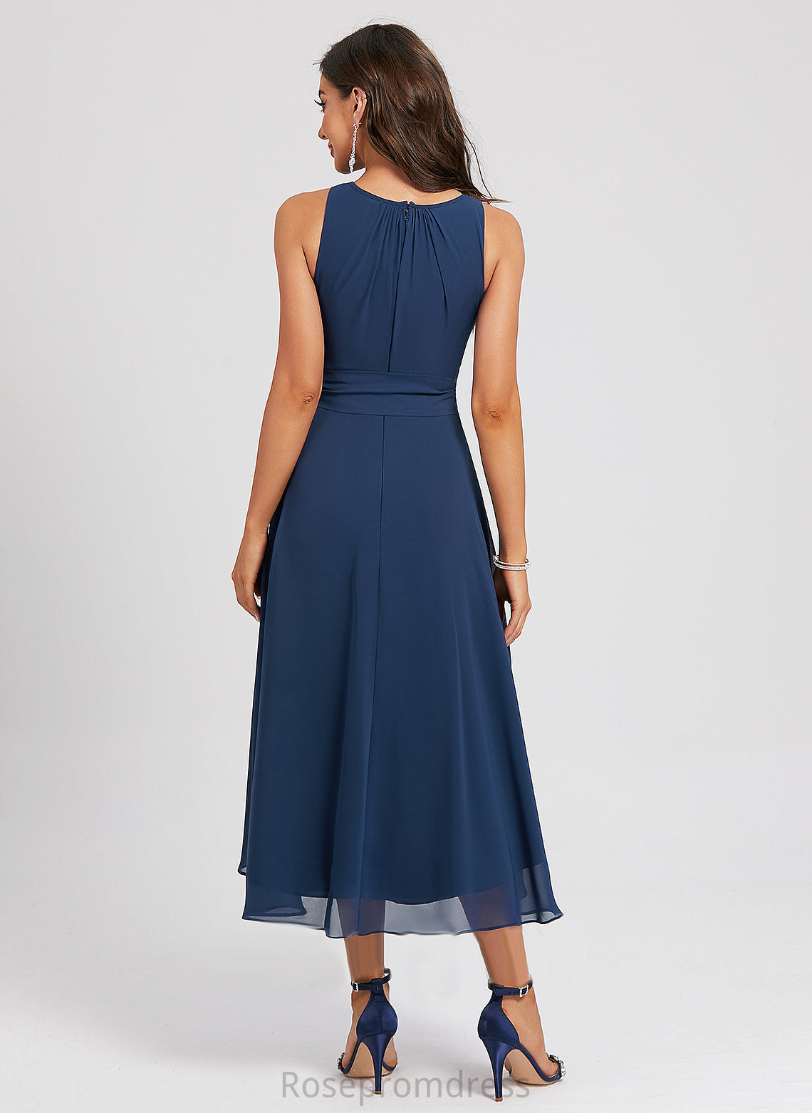 A-Line Neck Asymmetrical Sash With Cocktail Dresses Cocktail Katharine Dress Chiffon Scoop