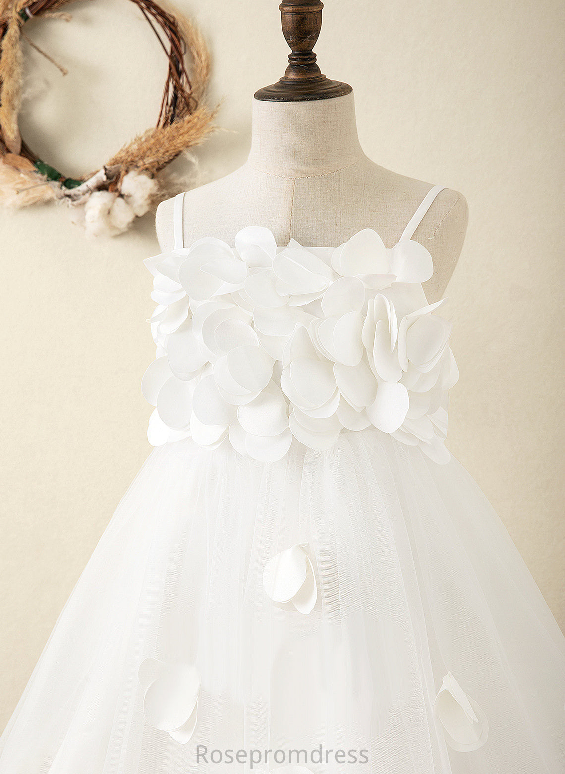 Satin Straps Sleeveless Kamila A-Line Knee-length Flower Girl Dresses Flower Girl Dress -