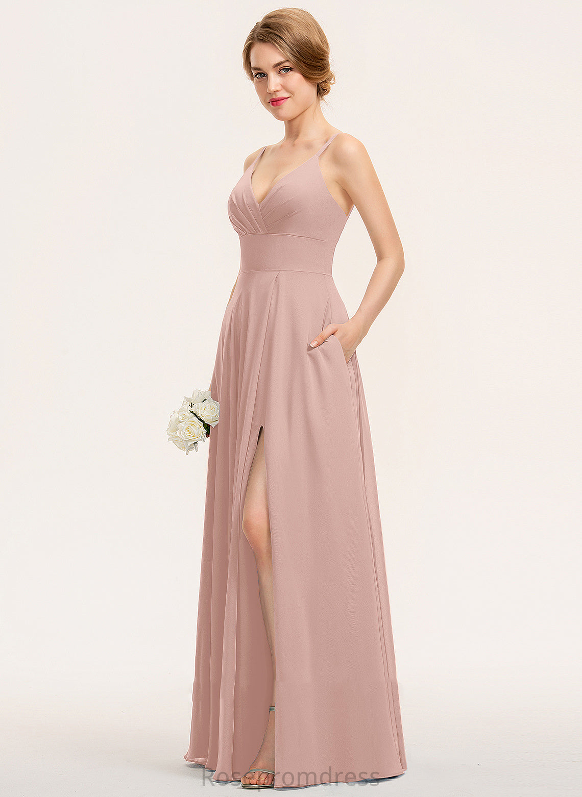 Dresses V-Neck Chiffon Formal Dresses A-line Tanya