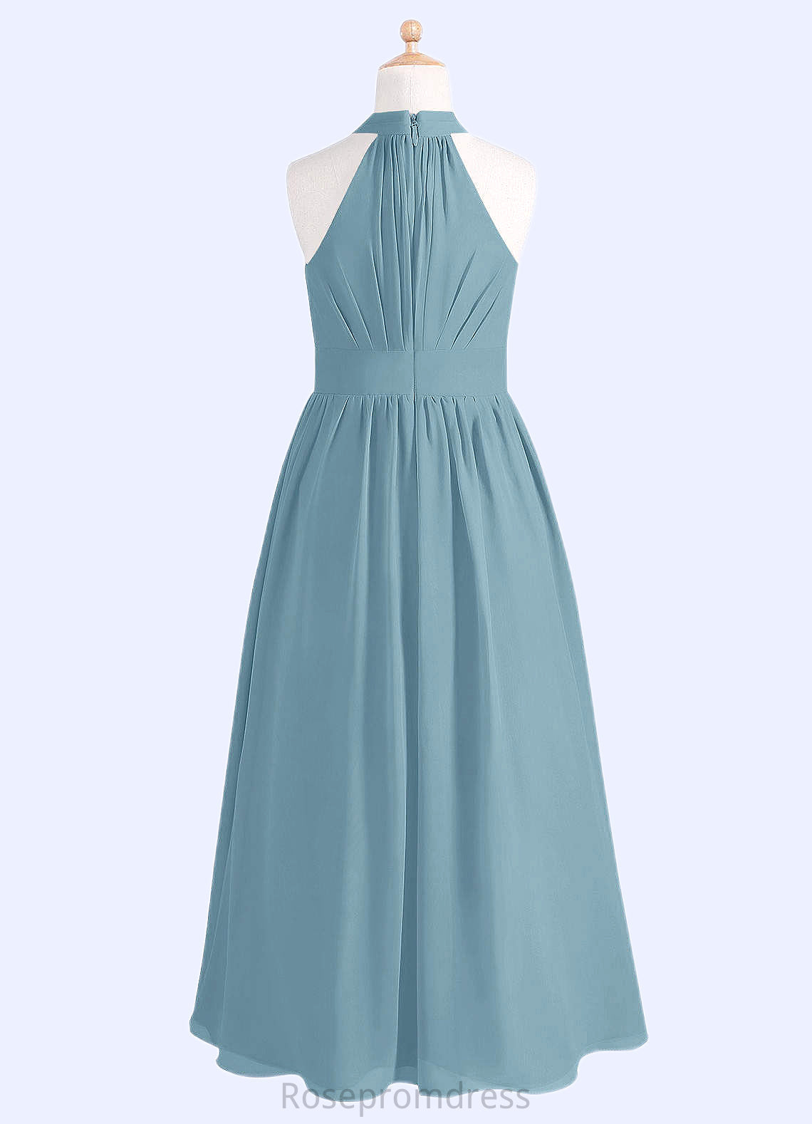 Leyla A-Line Pleated Chiffon Floor-Length Junior Bridesmaid Dress SRSP0019988