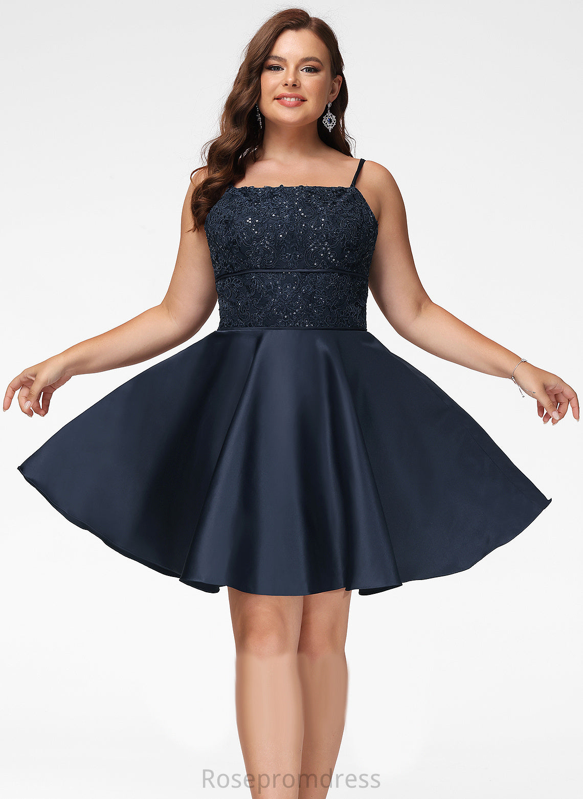 A-Line Marcie Short/Mini Prom Dresses Satin Square