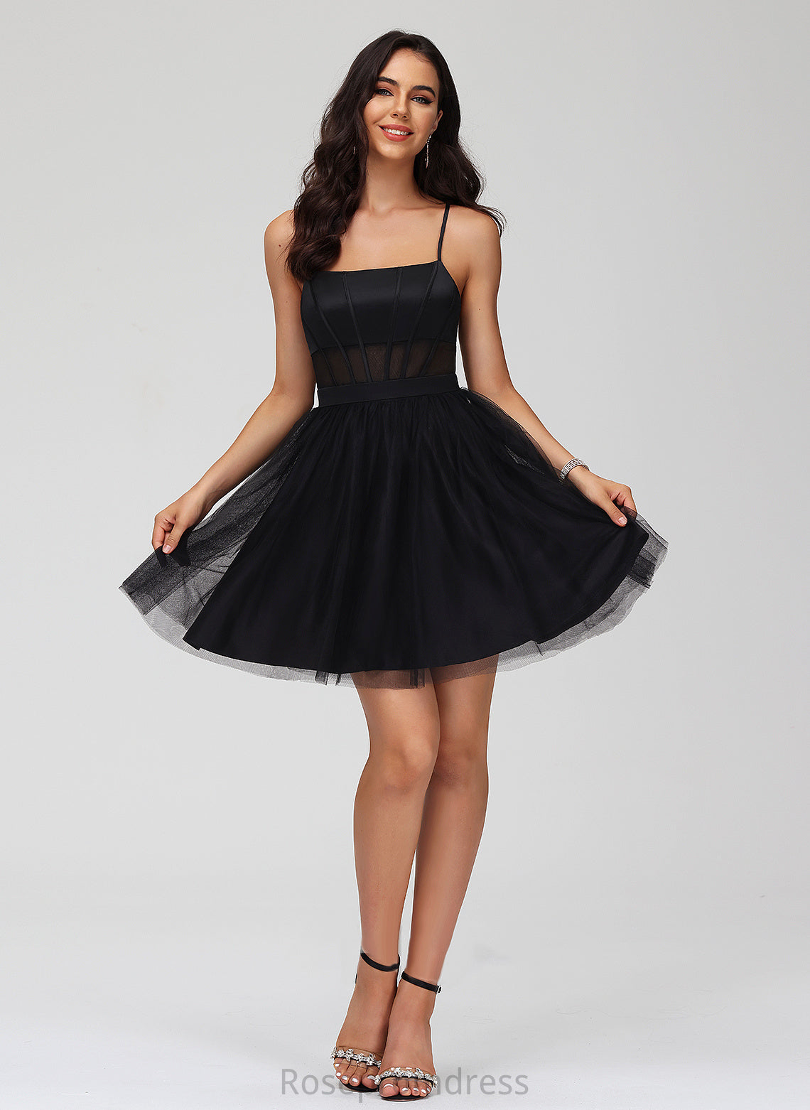 Square Homecoming Short/Mini A-Line Neckline Tulle Homecoming Dresses Dress Bailey