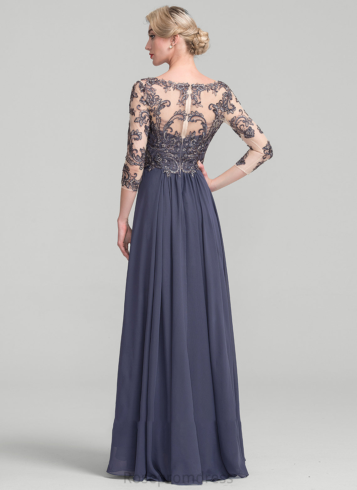 A-Line the Karlie of Dress Mother of the Bride Dresses Bride Lace V-neck Floor-Length Chiffon Mother