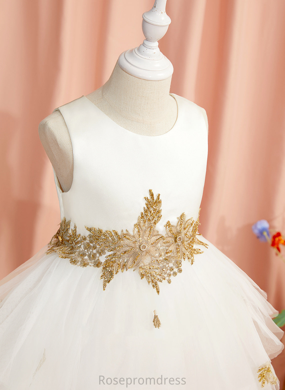 Knee-length Neck Lace/Beading - Ball-Gown/Princess Dress Sleeveless Flower Girl Dresses Meghan Flower Tulle Girl With Scoop