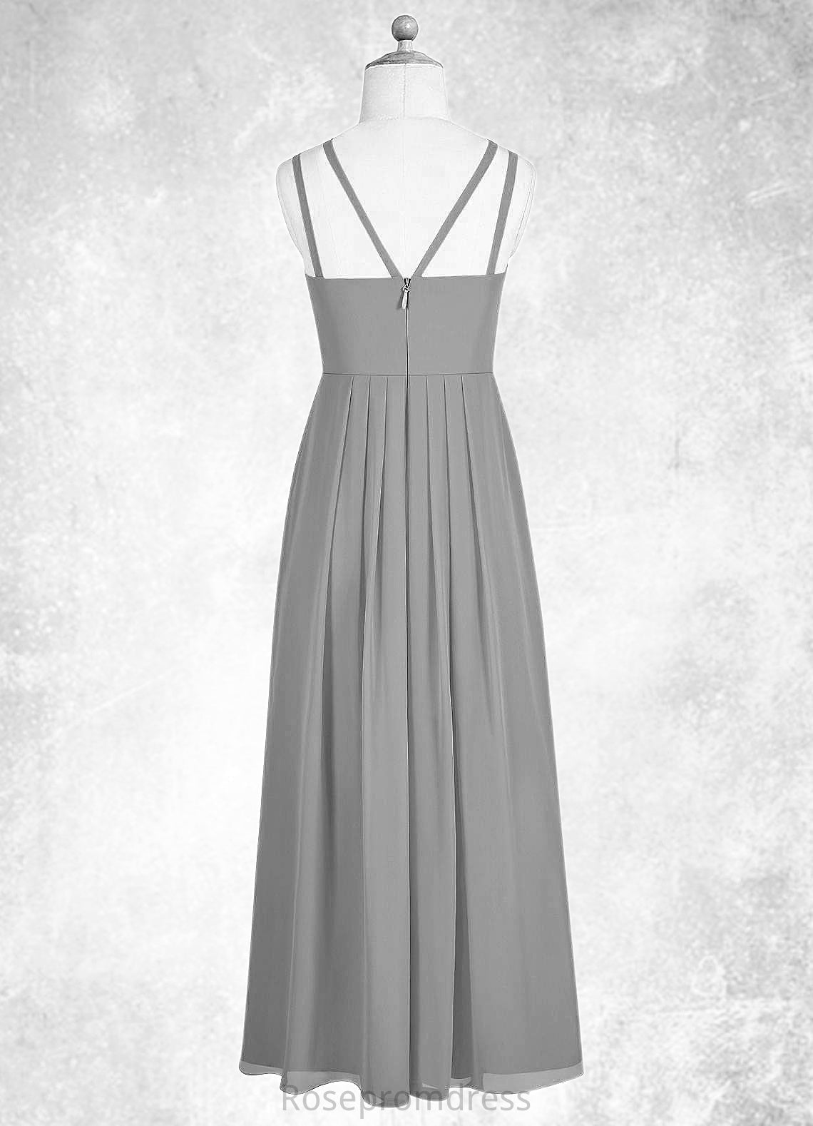 Savannah A-Line Sweetheart Neckline Chiffon Floor-Length Junior Bridesmaid Dress SRSP0020006