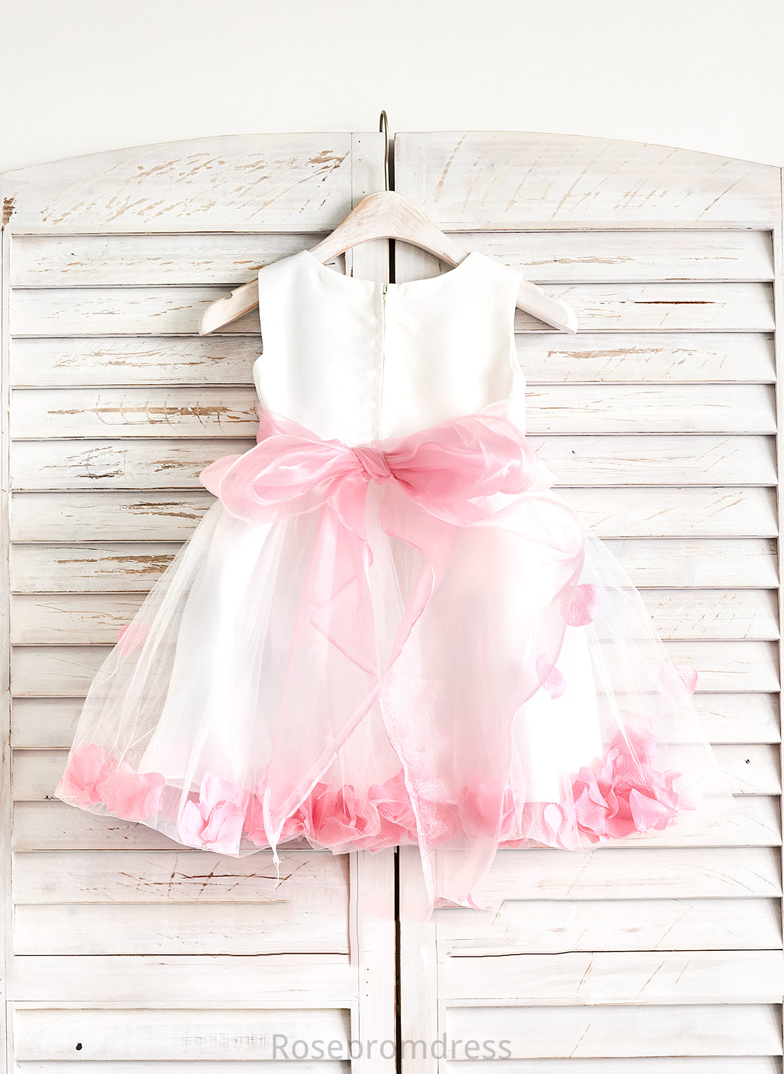 Sleeveless - Scoop Flower Dress Knee-length Flower Girl Dresses With Flower(s) Yvonne A-Line Neck Organza/Satin/Tulle Girl