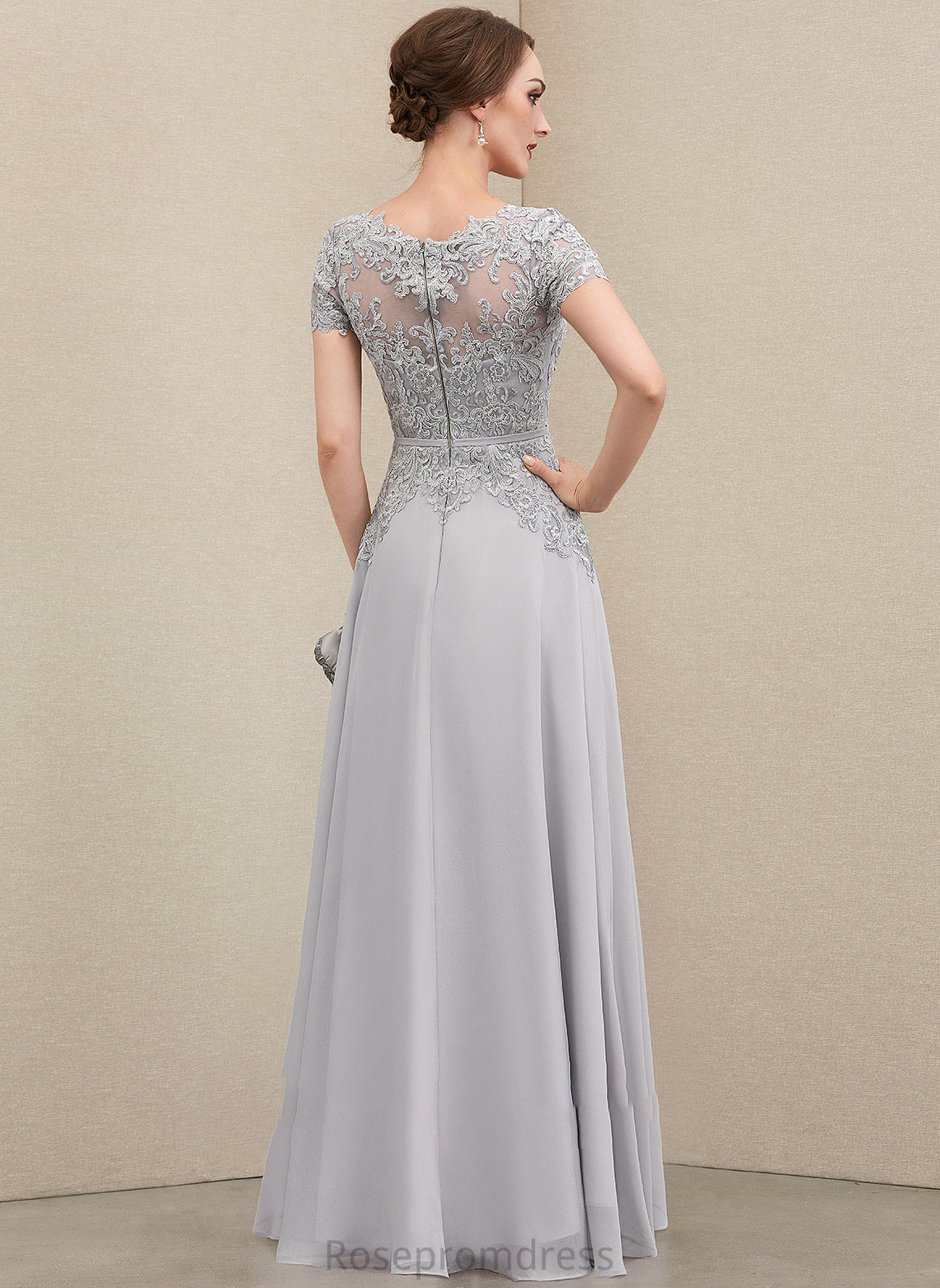 Lace Dress Bride Taryn A-Line Mother of the Bride Dresses With Mother Chiffon Sequins V-neck Floor-Length of the