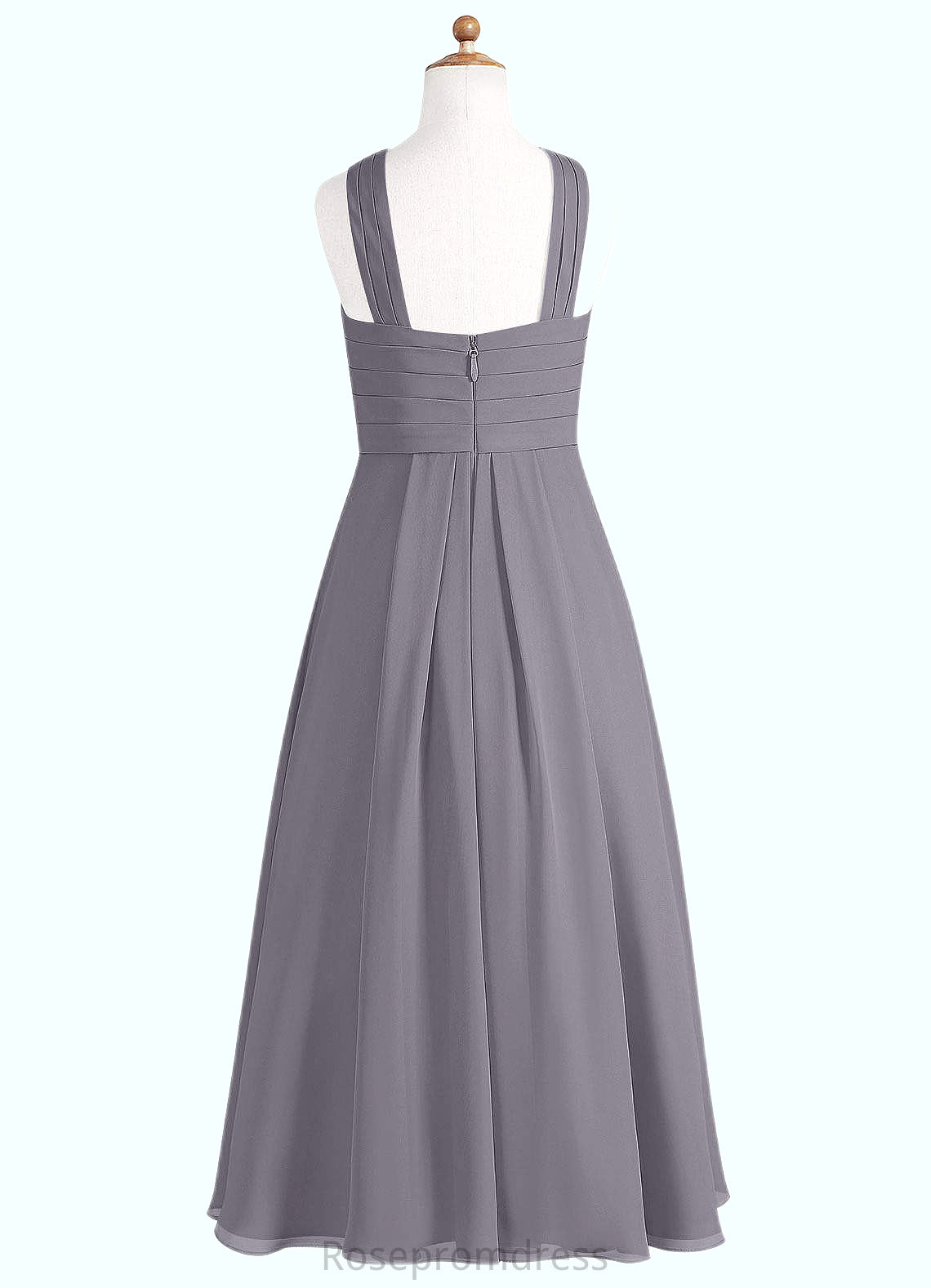 Peyton A-Line Pleated Chiffon Floor-Length Junior Bridesmaid Dress SRSP0019977