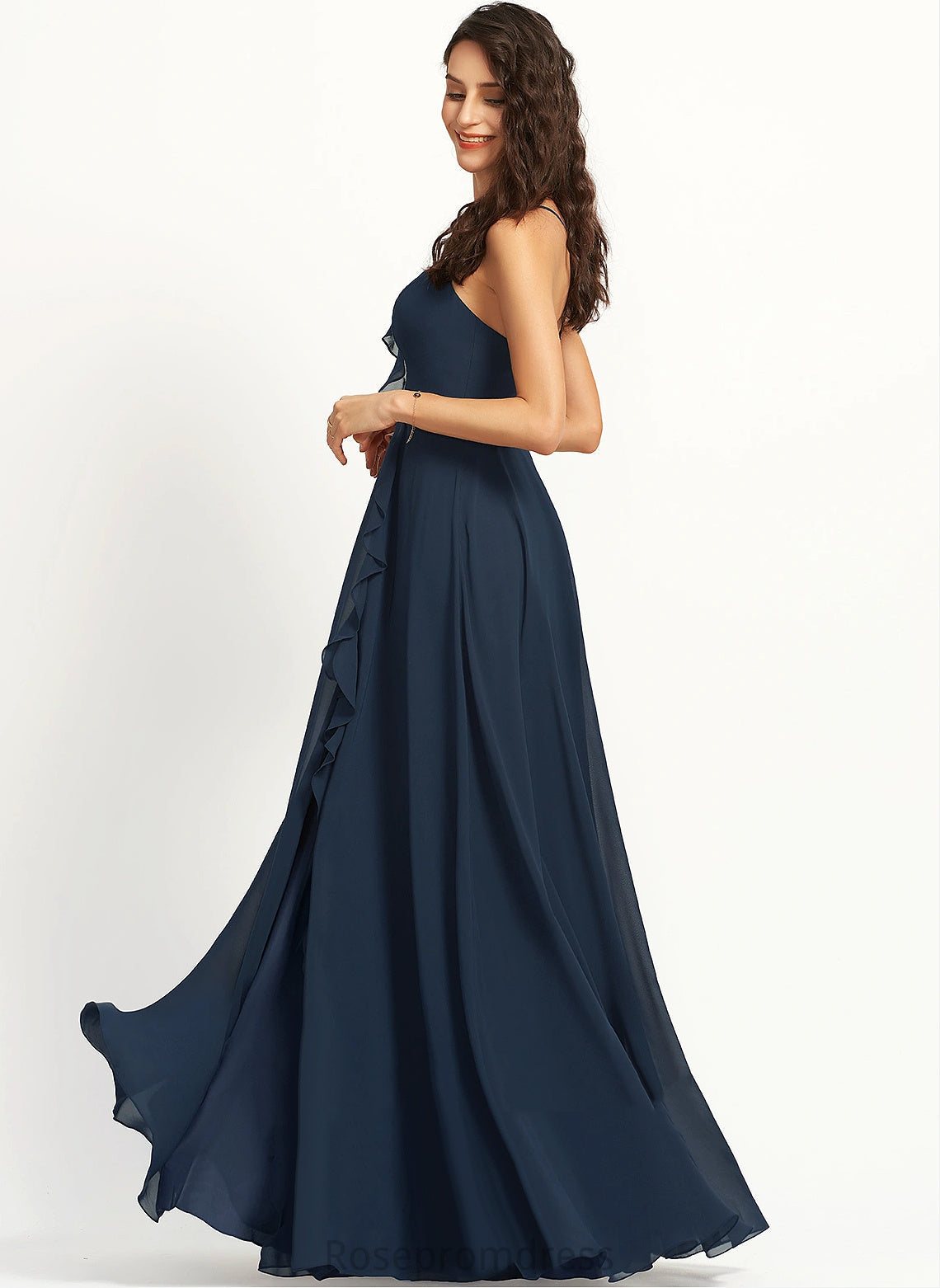 Silhouette Straps&Sleeves Floor-Length A-line Length Neckline Fabric V-Neck Shyla A-Line/Princess Short/Mini Sleeveless Bridesmaid Dresses