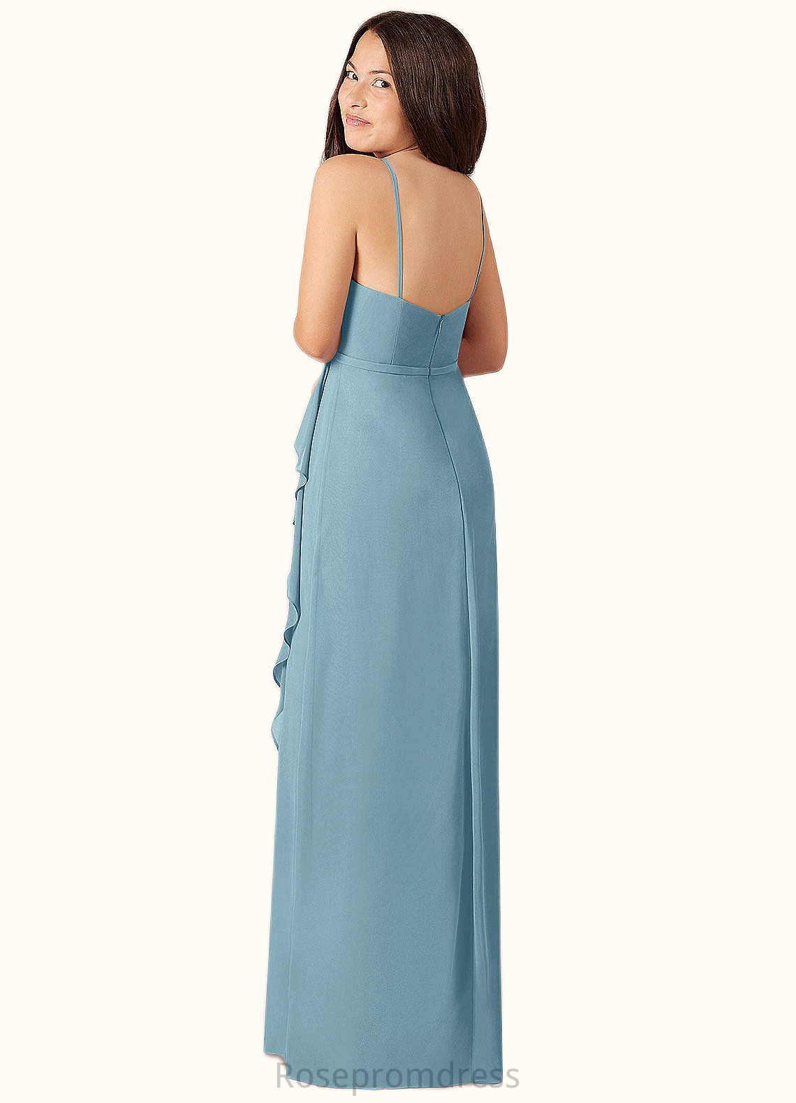 Angeline A-Line Chiffon Floor-Length Junior Bridesmaid Dress SRSP0019967