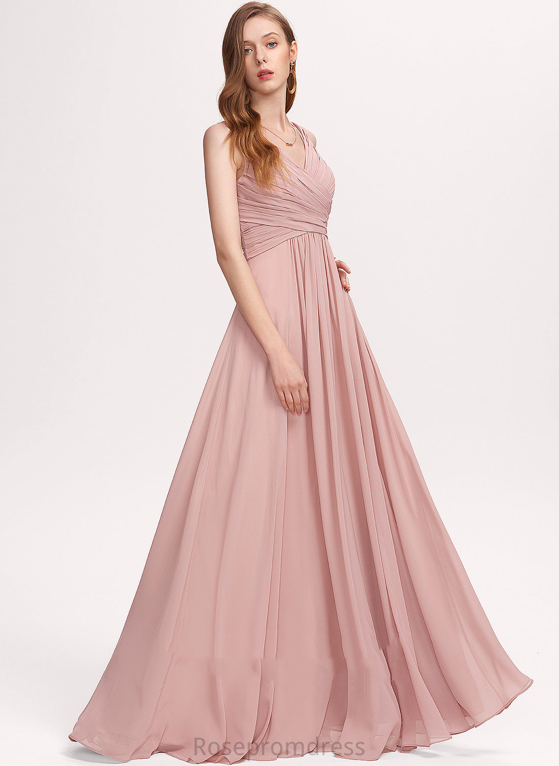 Dresses Chiffon Formal Dresses A-line V-Neck Ashleigh