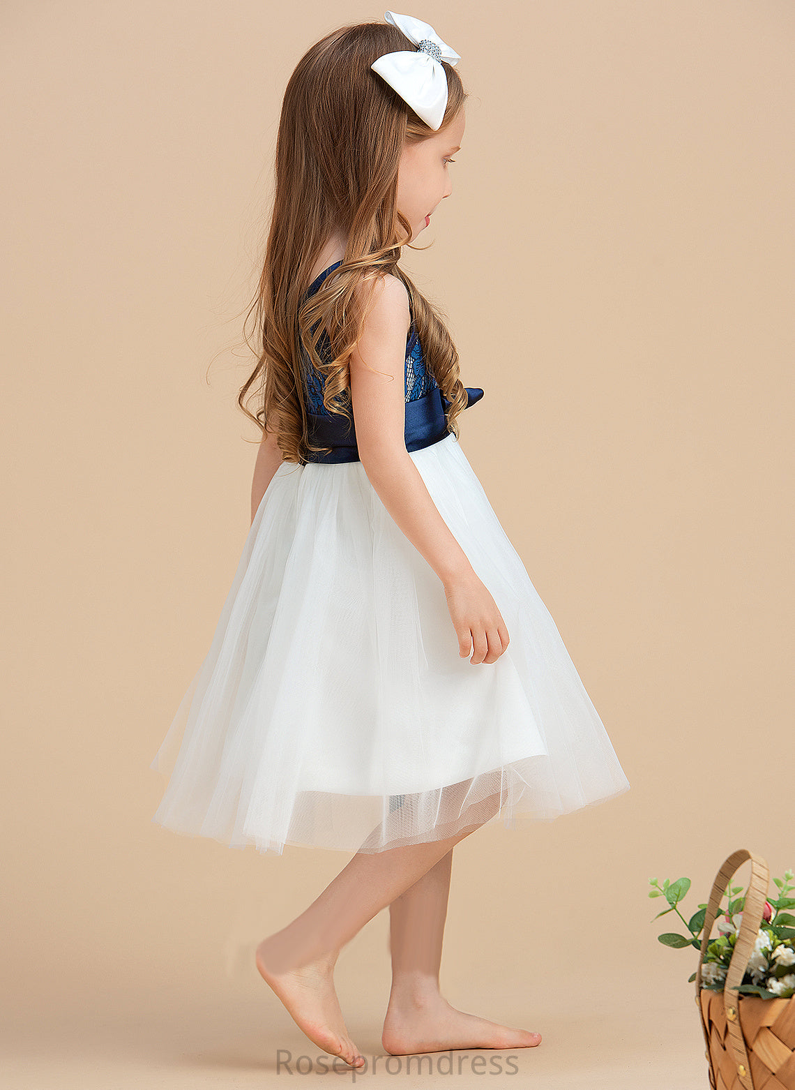 Flower A-Line Sleeveless Knee-length Scoop Girl Flower Girl Dresses Neck - Dress Tulle/Lace Jakayla